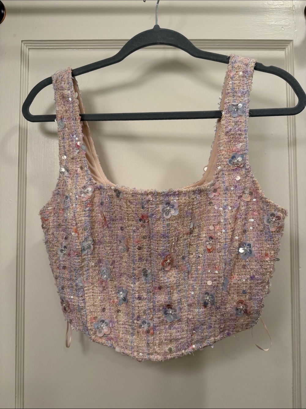 Pink Tweed Sequin Set - Picture 2 of 6